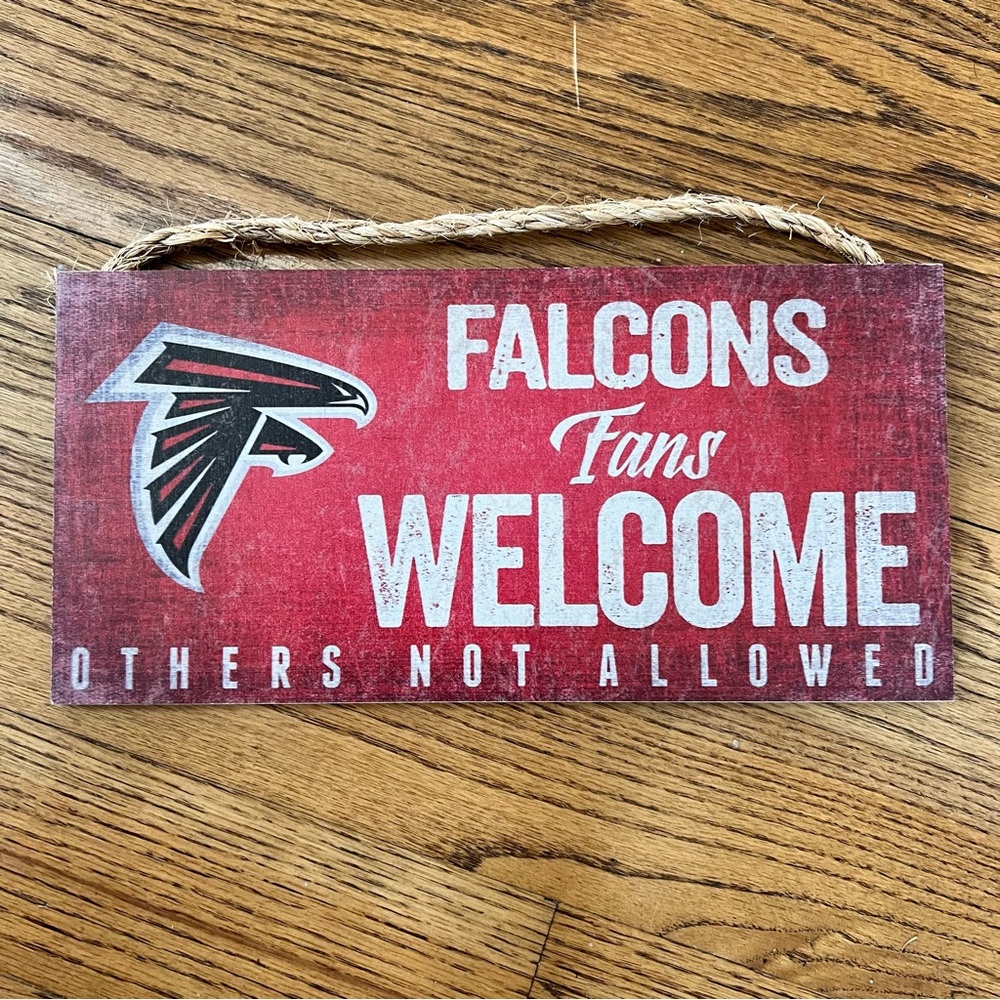 Atlanta Falcons wood sign